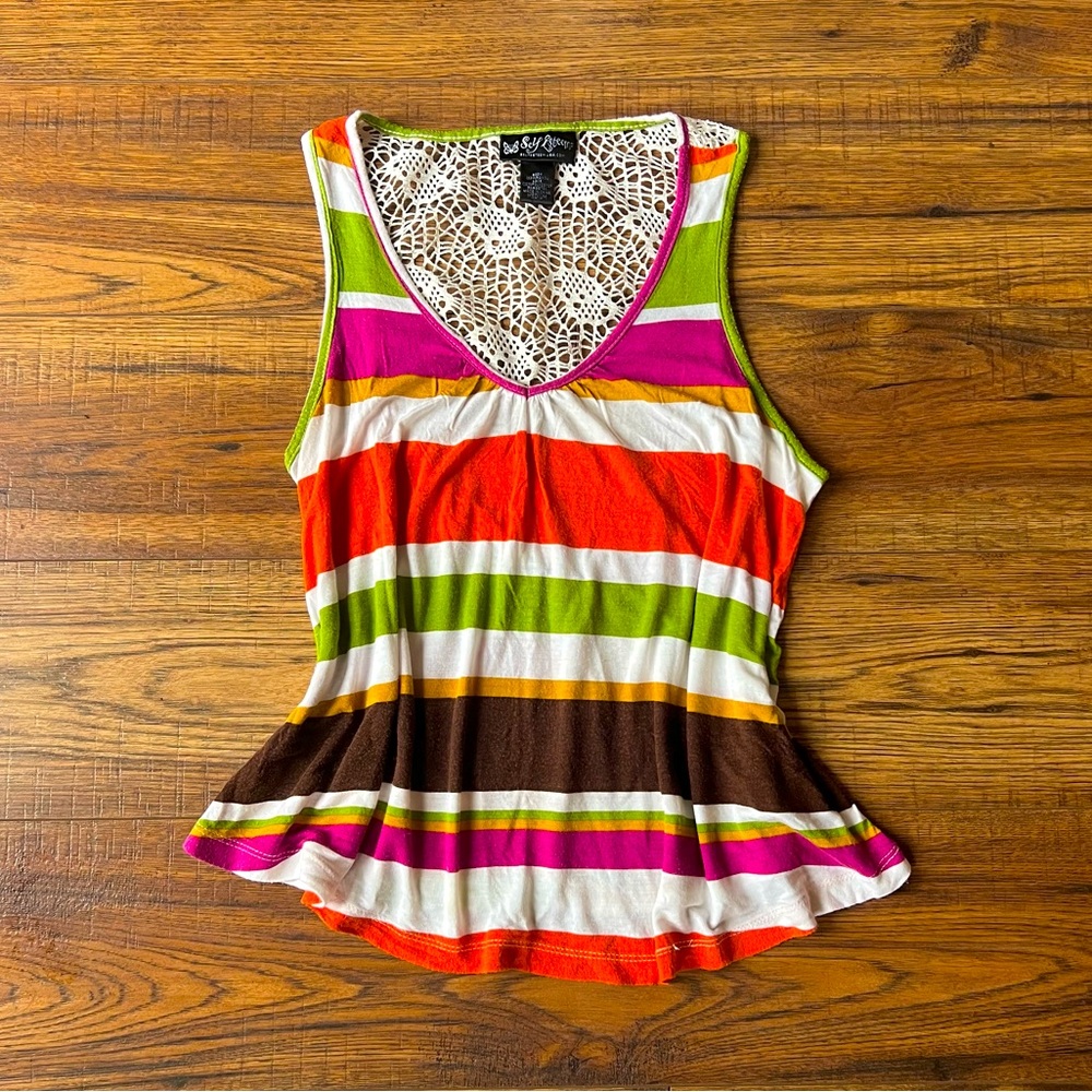 vtg y2k Self Esteem tank top